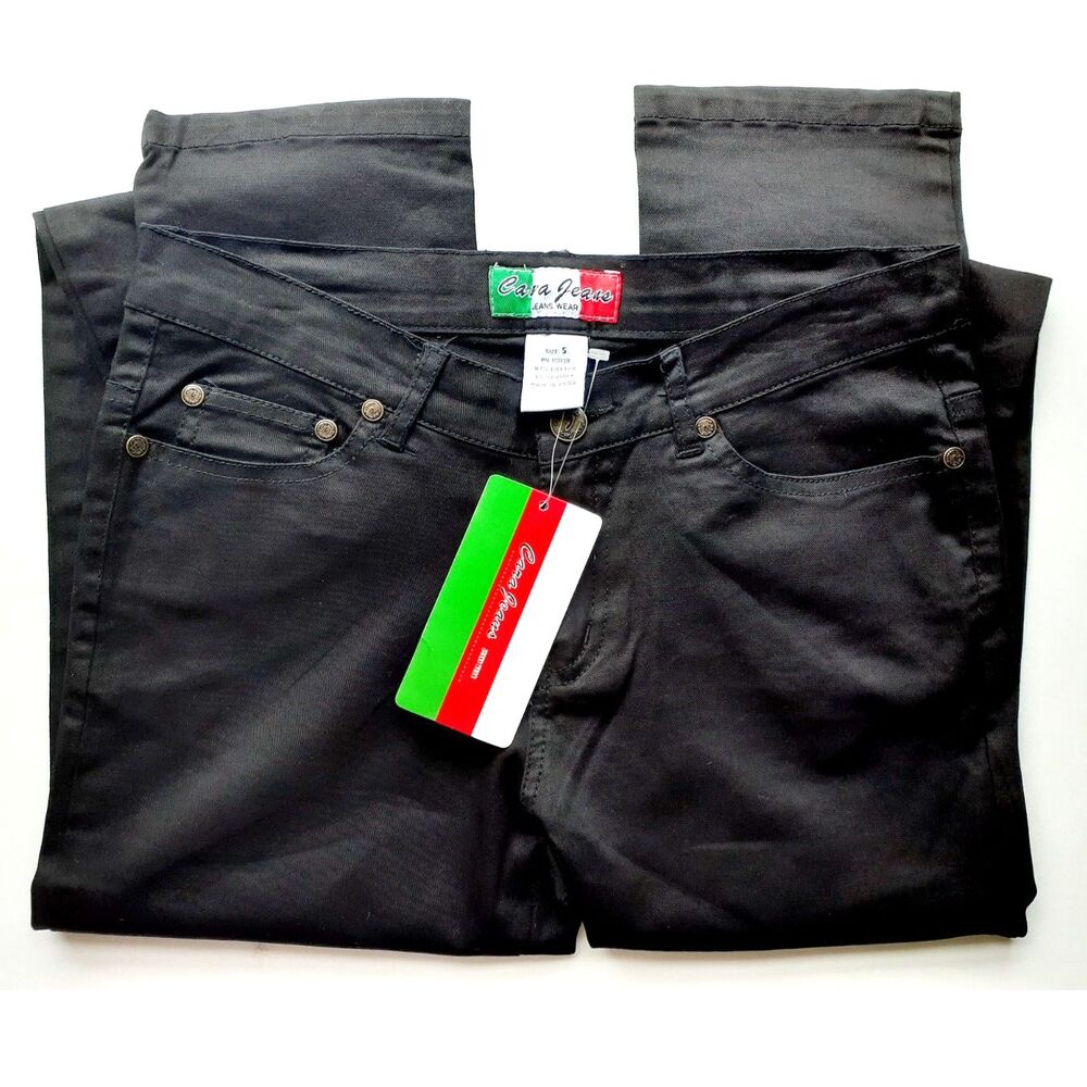 NWT Cara  Jeanswear Black Chino Slim Fit Skinny Lighweight Women's Jeans Size 5